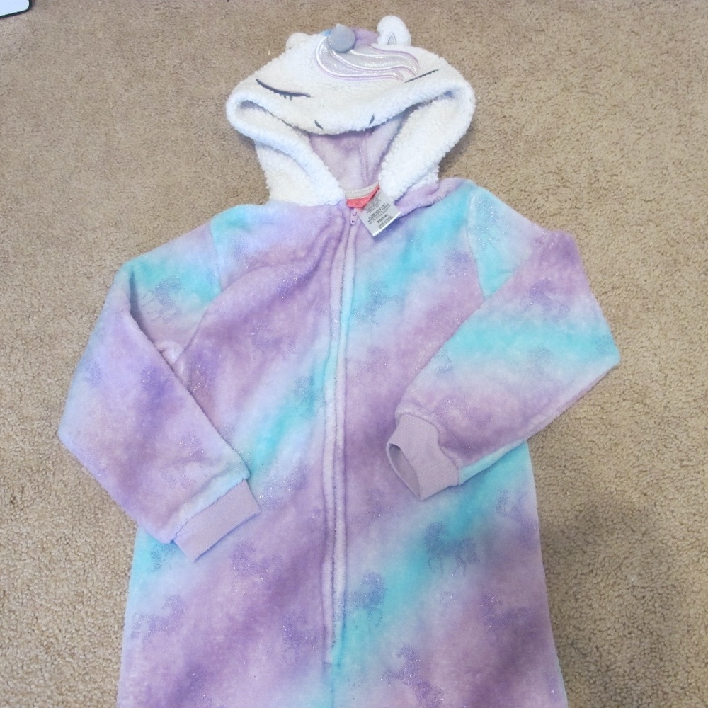 Saint Eve Kids Girl's Unicorn Onesie Pajama Size XS (5/6) GUC